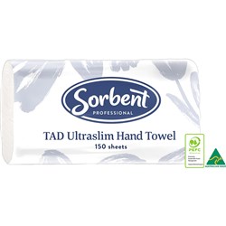 Sorbent Professional TAD UltraslimÂ Hand Towel 1 Ply 150 Sheets Carton Of 16