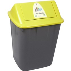 Italplast Waste Separation Bin 32 Litres Co-Mingle Yellow 