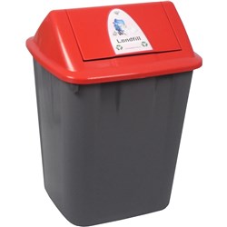 Italplast Waste Separation Bin 32 Litres Landfill Red 