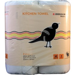 Bibbulmun Kitchen Towels 120 Sheets Twin Pack  