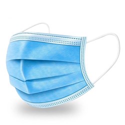 FDA Disposable Face Masks 3 Ply Hypoallergenic Blue Pack of 50