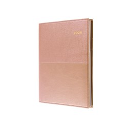 Collins Vanessa Diary A4 Week To View Rose Gold 