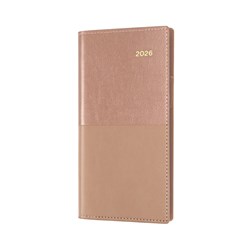 Collins Vanessa Slimline Diary B6/7 Week To View Landscape Rose Gold