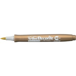 Artline Decorite Metallic Markers Brush Nib Gold Box Of 12