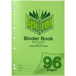 Spirax P121 Binder Book Poly Cover A4 96 Page 8mm Ruled 