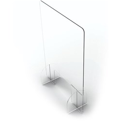 Lookout Sneeze Guard 1000Hx800mmW Clear Polycarbonate With Feet
