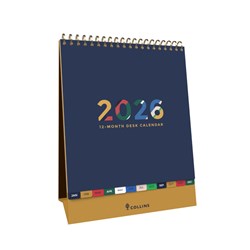Collins Desktop Calendar 175 x 220mm Month To View Edge Mira 