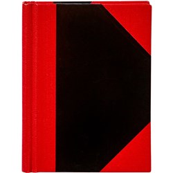 Spirax Casebound Notebook A5 200 Page Ruled Black And Red