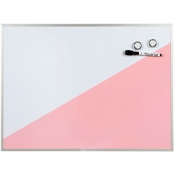 Quartet Geo Dry Erase Whiteboard 430 x 580mm Pink 