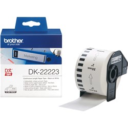 Brother DK-22223 White Continuous Paper Label Roll 50mm X 30.48m