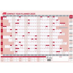 Sasco Compact Planner 594 x 420mm Year To View 