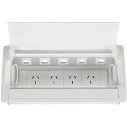 Rapidline Table Surface Mounted Service Box 4 GPO White