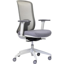 Buro Elan Office Chair Mesh Back Light Grey with Arms