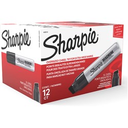 Sharpie Magnum Permanent Marker Chisel 15.0mm  Black Box of 12