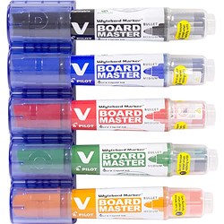 Pilot BeGreen V Board Master Whiteboard Marker Bullet Tip Assorted Colours Pack of 5