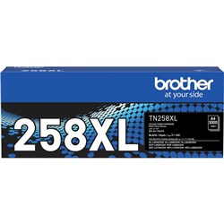 Brother TN-258XLBK Toner Cartridge High Yield Black Up to 3,000 pages