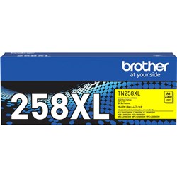 Brother TN-258XLY Toner Cartridge High Yield Yellow Up to 2,300 Pages
