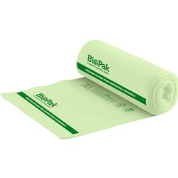 BioPak Compostable Bin Liners 50 Litres Green Roll Of 30 