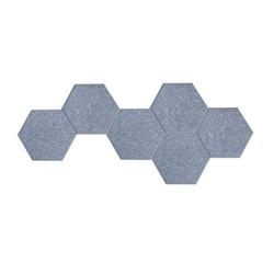 Visionchart SANA Easy Stick Acoustic Hexagon Wall Tile 300 x 260mm Moonlight Pack Of 6 - SPECIAL CUSTOM ORDER