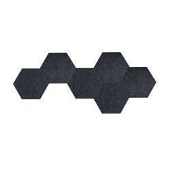 Visionchart SANA Easy Stick Acoustic Hexagon Wall Tile 300 x 260mm Shadow Pack Of 6 - SPECIAL CUSTOM ORDER
