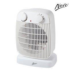 Nero Oscillating Fan Heater White 