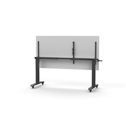 Rapidline Boost Height Adjust Flip Top Table 1800W x 750D x 725-1070mmH White/Black