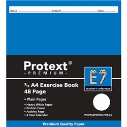 Protext Premium Exercise Book 2/3 A4 48 Page Plain E7 