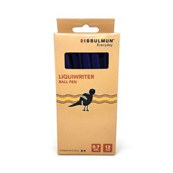 Bibbulmun Liquiwriter Ball Pen 0.7mm Fine Blue Buy 12 for a Box
