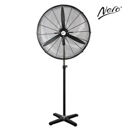 Nero Industrial Pedestal Fan 75cm Black 
