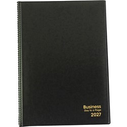 Business Diary Day To Page A4 Black