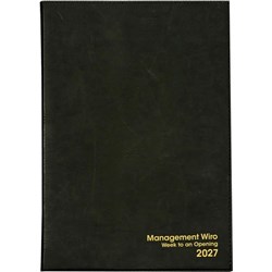 DIARY A5 WTO 1Hr BLACK MGMT