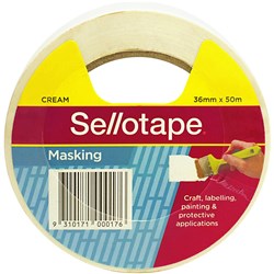 Sellotape Masking Tape 36mmx50m Beige  