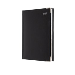Debden Management Diary A4 Day To Page Bonded Leather Black 