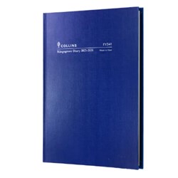 Collins Kingsgrove Financial Year Diary A4 Week to View Blue