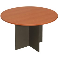 Rapidline Rapid Worker Round  Table 1200D x 730mmH  Cherry Top Ironstone Base