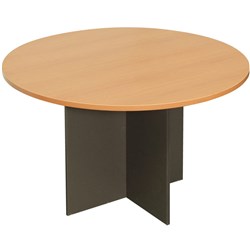 Rapidline Rapid Worker Round  Table 900D x 730mmH  Beech Top Ironstone Base