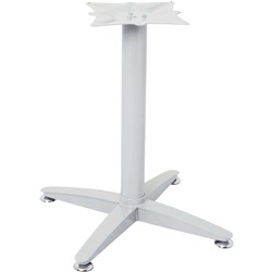 Rapidline 4 Star Steel Table Base Only Suits Round Tops Up To 1200mm Diameter Silver