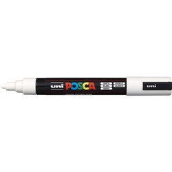 Uni Posca Paint Marker PC-5M  Medium 2.5mm Bullet Tip  White