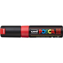 PAINT MARKER 8mm CHISEL RED POSCA