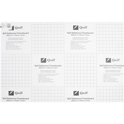 Quill Foam Board Self Adhesive 500 x 770mm White 