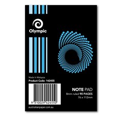 Olympic Spiral Notepad SP60  76x112mm 8mm Ruled Top Bound 90 Page 