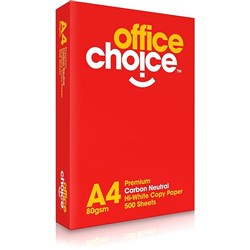 Office Choice Premium White Copy Paper A4 80gsm Ream (buy 5 Reams to get a Box)