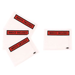 OFFICE CHOICE INVOICE ENCLOSED Self Adhesive 115x150mm Clear Box of 1000