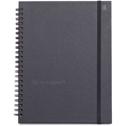 Whitelines Book Spiral Hard Cover A5 7mm Ruled 100gsm 160 Page Side Bound Black