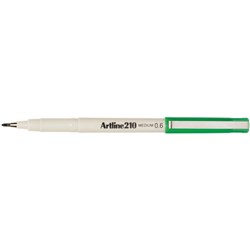 Artline 210 Fineliner Pen Medium 0.6mm Green 