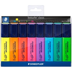 Staedtler Classic Highlighters Chisel 1-5mm Textsurfer Assorted Wallet of 8