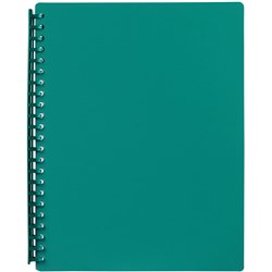 Marbig Display Book A4 Refillable 20 Pocket Green 