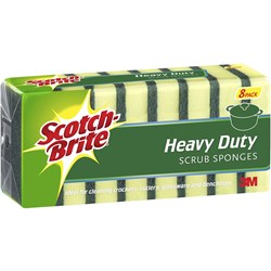 Scotch-Brite Heavy Duty Scrub Sponges Green Pack Of 8 