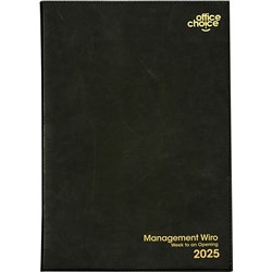 Office Choice Management Diary A4 Week To View Black 