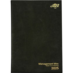 Office Choice Management Diary A5 Day To Page Black 